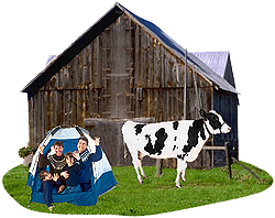 Camping auf dem Bauernhof